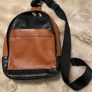 Coach Two-Tone Black and Brown Men's Belt Bag